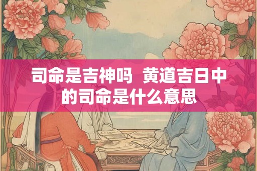 司命是吉神吗  黄道吉日中的司命是什么意思