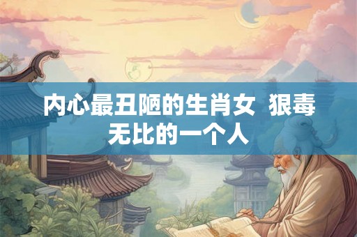 内心最丑陋的生肖女  狠毒无比的一个人