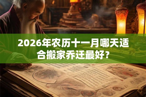 2026年农历十一月哪天适合搬家乔迁最好? 2026年农历十一月哪天适合搬家乔迁最好?