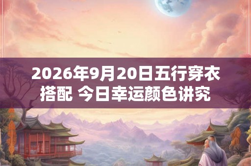 2026年9月20日五行穿衣搭配 今日幸运颜色讲究 2026年9月20日五行穿衣搭配 今日幸运颜色讲究