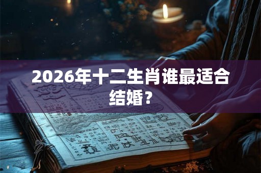 2026年十二生肖谁最适合结婚？