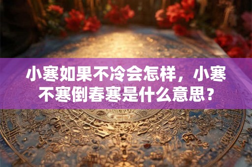 小寒如果不冷会怎样，小寒不寒倒春寒是什么意思？