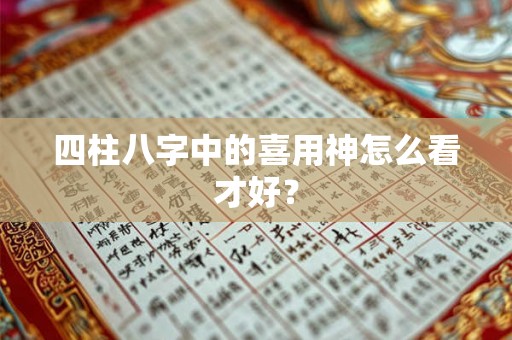 四柱八字中的喜用神怎么看才好? 四柱八字中的喜用神怎么看才好?