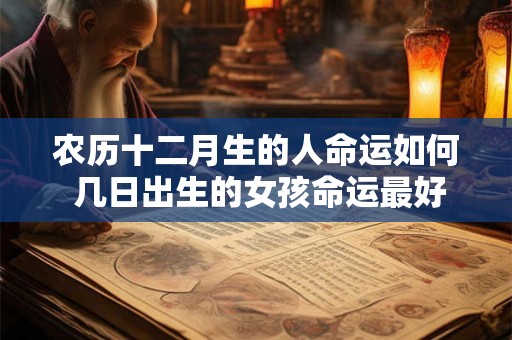 农历十二月生的人命运如何 几日出生的女孩命运最好