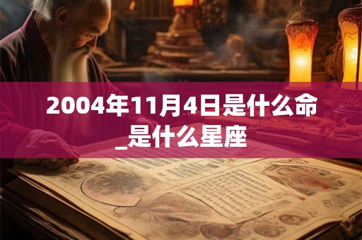 2004年11月4日是什么命_是什么星座