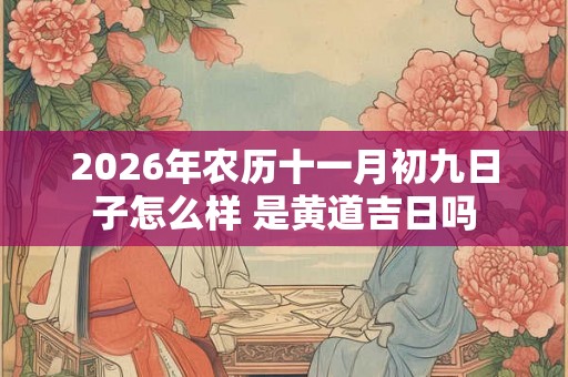 2026年农历十一月初九日子怎么样 是黄道吉日吗