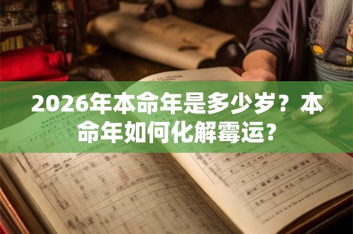 2026年本命年是多少岁？本命年如何化解霉运？