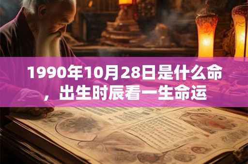 1990年10月28日是什么命，出生时辰看一生命运