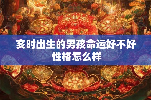 亥时出生的男孩命运好不好 性格怎么样