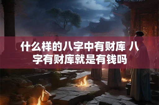 什么样的八字中有财库 八字有财库就是有钱吗
