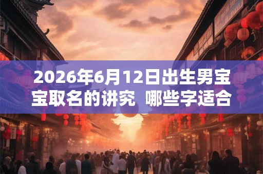 2026年6月12日出生男宝宝取名的讲究  哪些字适合取名