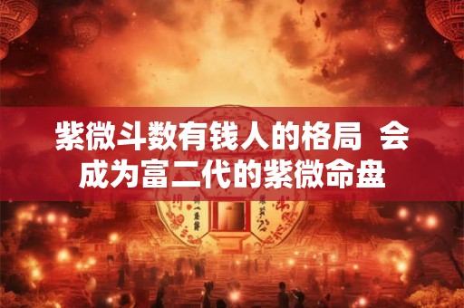 紫微斗数有钱人的格局  会成为富二代的紫微命盘