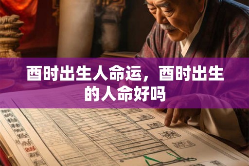酉时出生人命运，酉时出生的人命好吗