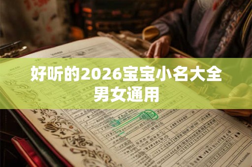 好听的2026宝宝小名大全男女通用