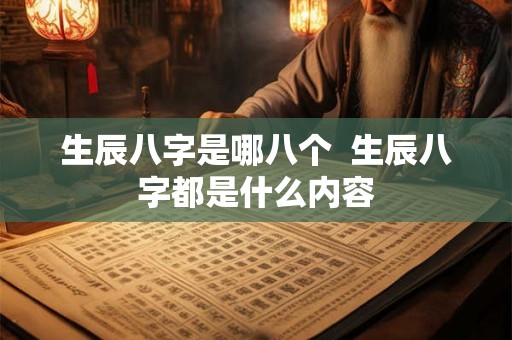 生辰八字是哪八个  生辰八字都是什么内容