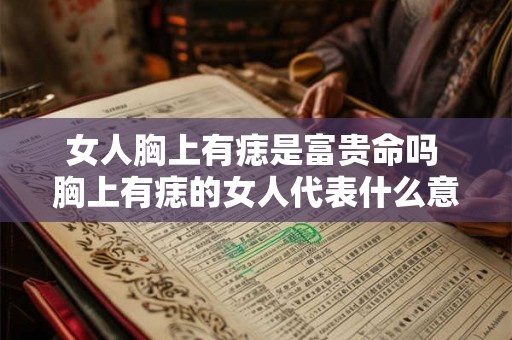 女人胸上有痣是富贵命吗 胸上有痣的女人代表什么意思 女人胸上有痣是富贵命吗 胸上有痣的女人代表什么意思