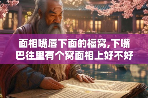 面相嘴唇下面的福窝,下嘴巴往里有个窝面相上好不好