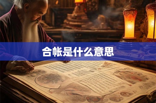 合帐是什么意思