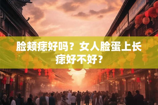 脸颊痣好吗？女人脸蛋上长痣好不好？
