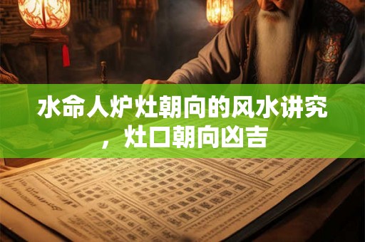 水命人炉灶朝向的风水讲究，灶口朝向凶吉