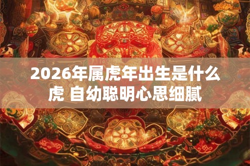 2026年属虎年出生是什么虎 自幼聪明心思细腻