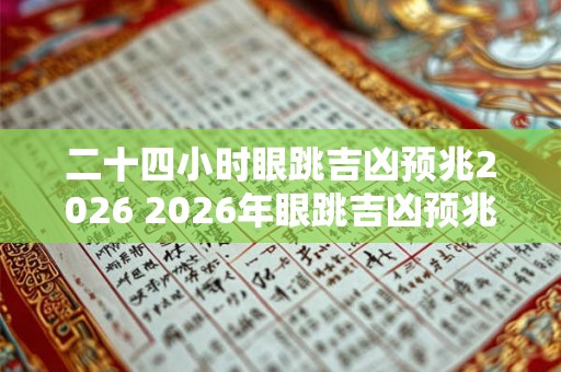 二十四小时眼跳吉凶预兆2026 2026年眼跳吉凶预兆如何