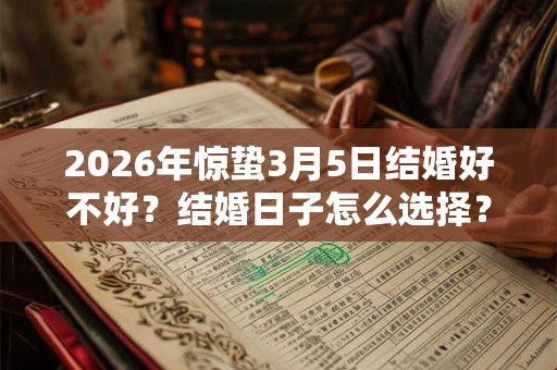 2026年惊蛰3月5日结婚好不好?结婚日子怎么选择? 2026年惊蛰3月5日结婚好不好?结婚日子怎么选择?
