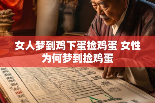 女人梦到鸡下蛋捡鸡蛋 女性为何梦到捡鸡蛋