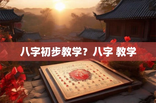 八字初步教学？八字 教学