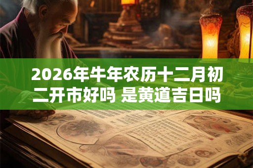 2026年牛年农历十二月初二开市好吗 是黄道吉日吗