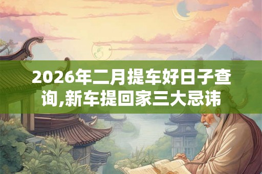 2026年二月提车好日子查询,新车提回家三大忌讳