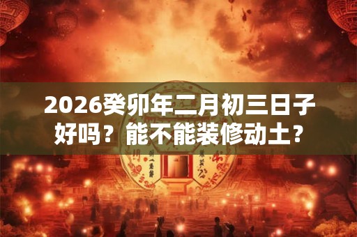 2026癸卯年二月初三日子好吗?能不能装修动土? 2026癸卯年二月初三日子好吗?能不能装修动土?