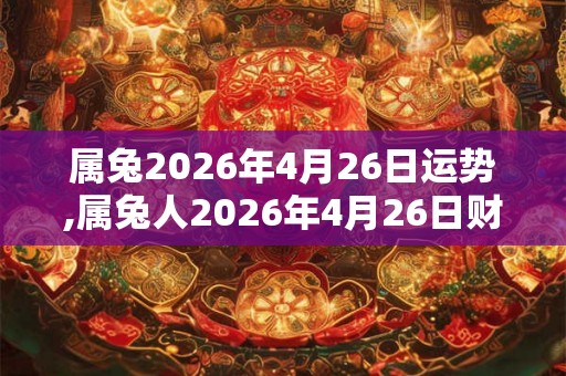属兔2026年4月26日运势,属兔人2026年4月26日财运,生肖兔2026年4月26日运势