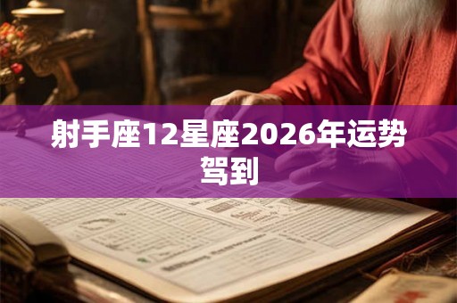 射手座12星座2026年运势驾到