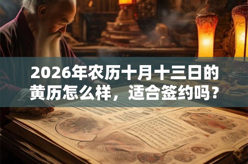 2026年农历十月十三日的黄历怎么样，适合签约吗？