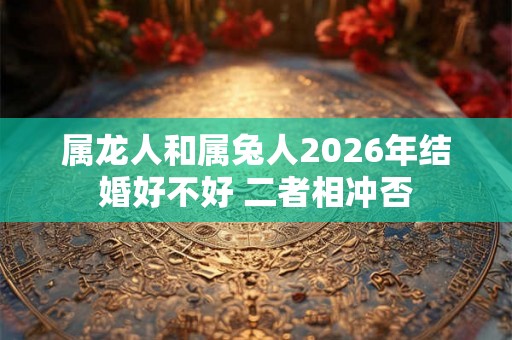属龙人和属兔人2026年结婚好不好 二者相冲否