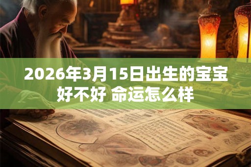 2026年3月15日出生的宝宝好不好 命运怎么样
