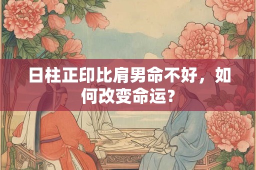 日柱正印比肩男命不好，如何改变命运？