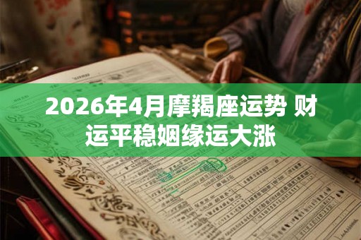 2026年4月摩羯座运势 财运平稳姻缘运大涨