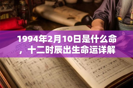 1994年2月10日是什么命,十二时辰出生命运详解 1994年2月10日是什么命,十二时辰出生命运详解