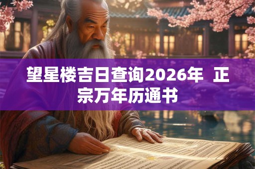 望星楼吉日查询2026年 正宗万年历通书 望星楼吉日查询2026年 正宗万年历通书