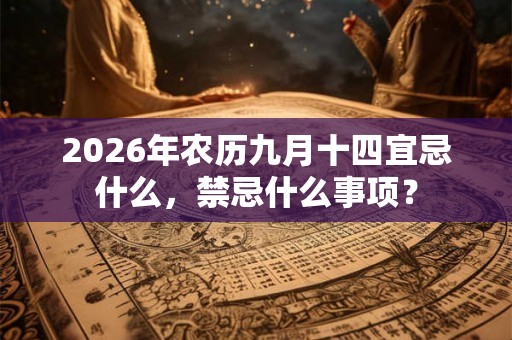 2026年农历九月十四宜忌什么，禁忌什么事项？