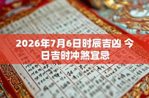 2026年7月6日时辰吉凶 今日吉时冲煞宜忌 2026年7月6日时辰吉凶 今日吉时冲煞宜忌