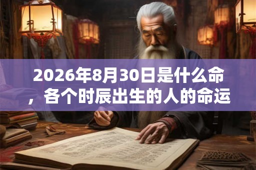 2026年8月30日是什么命,各个时辰出生的人的命运 2026年8月30日是什么命,各个时辰出生的人的命运