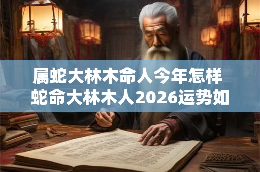 属蛇大林木命人今年怎样 蛇命大林木人2026运势如何