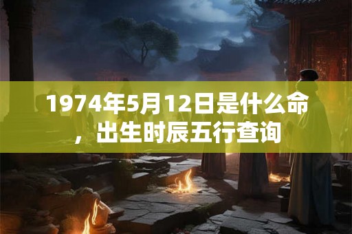1974年5月12日是什么命，出生时辰五行查询