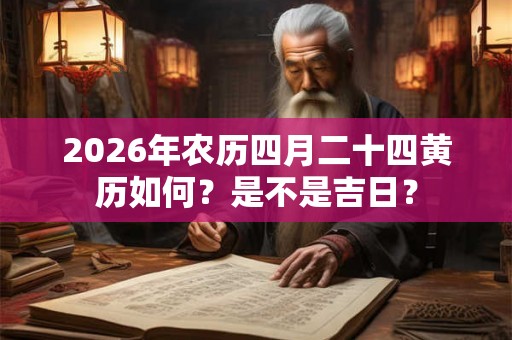 2026年农历四月二十四黄历如何？是不是吉日？