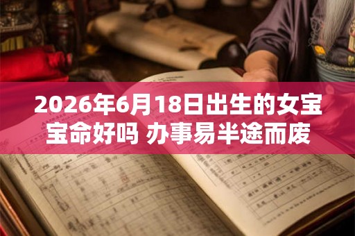 2026年6月18日出生的女宝宝命好吗 办事易半途而废 2026年6月18日出生的女宝宝命好吗 办事易半途而废