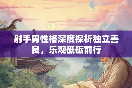 射手男性格深度探析独立善良,乐观砥砺前行 射手男性格深度探析独立善良,乐观砥砺前行