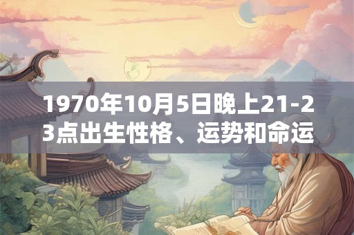 1970年10月5日晚上21-23点出生性格、运势和命运
